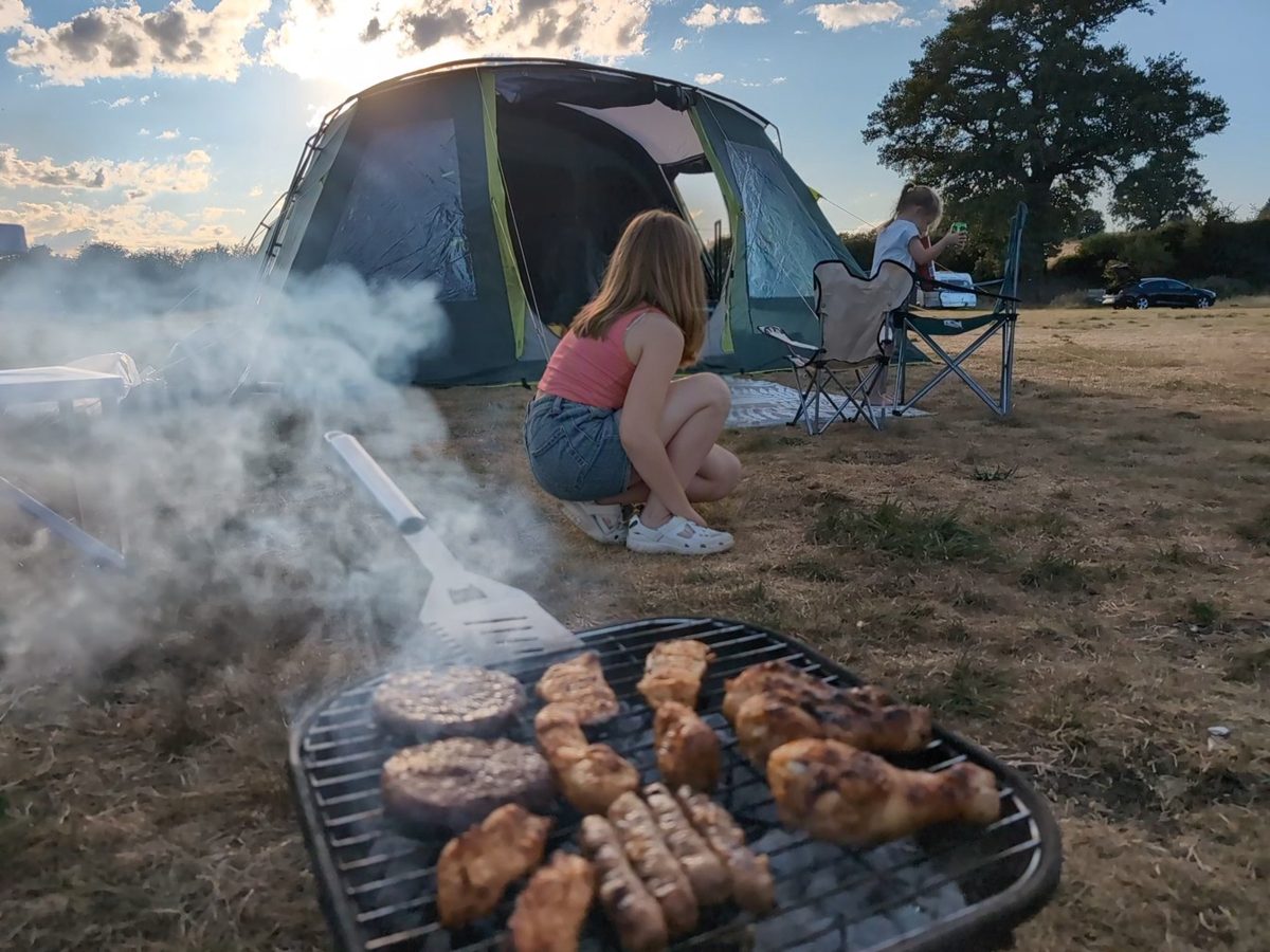 Dan's camping BBQ setup